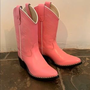 Old West Pink Girls Boots